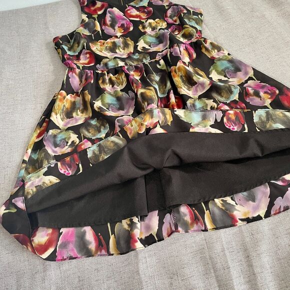 MM Couture by Miss Me Dress Women's Size Large Floral Flare Sleeveless - Picture 4 of 12